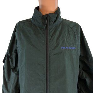 Vintage Polo Sport Ralph Lauren Windbreaker Jacket Mens Size XL Green 90s